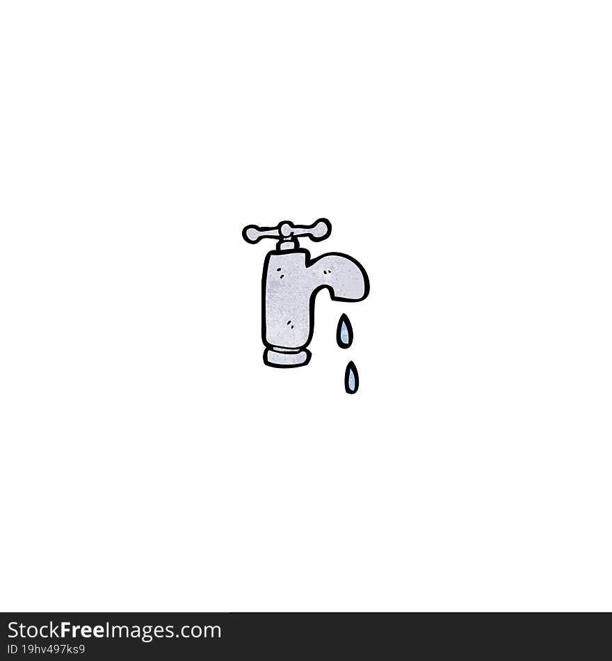 cartoon dripping tap