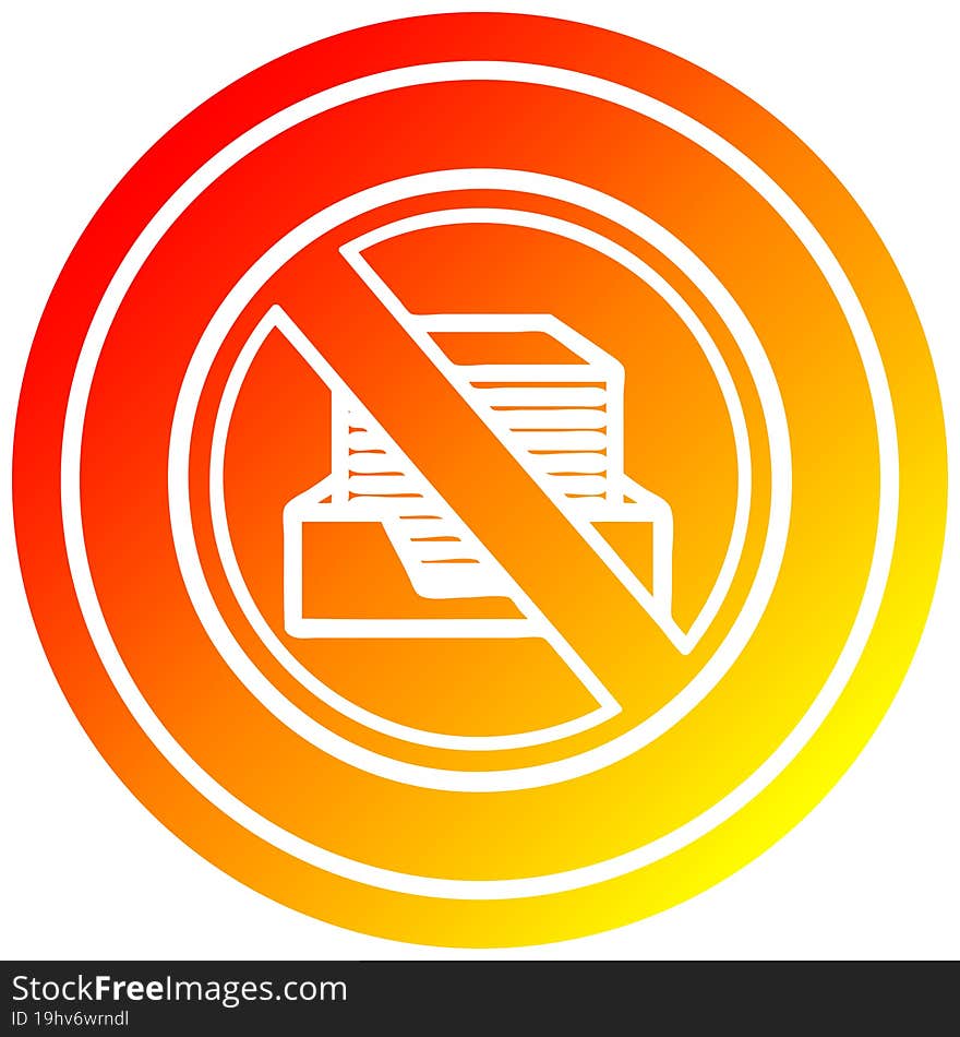 office paperless circular in hot gradient spectrum