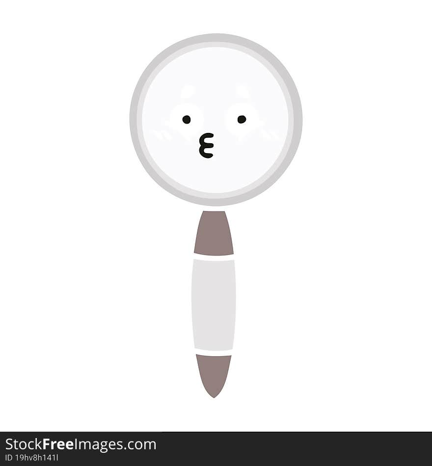 Flat Color Retro Cartoon Magnifying Glass