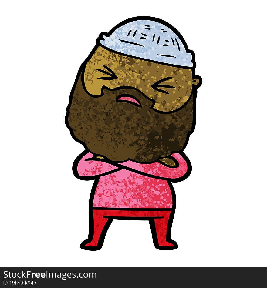 cartoon man with beard. cartoon man with beard