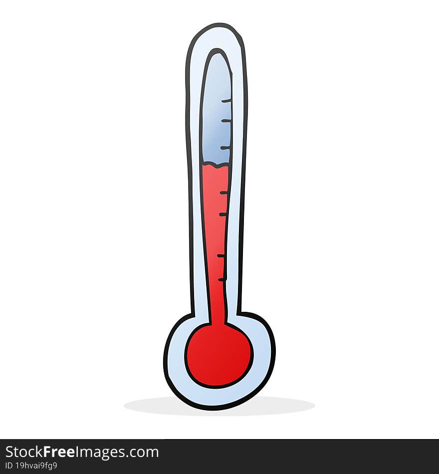 cartoon temperature gauge