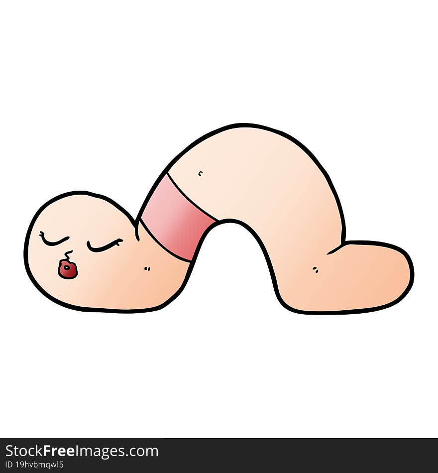 cartoon worm. cartoon worm