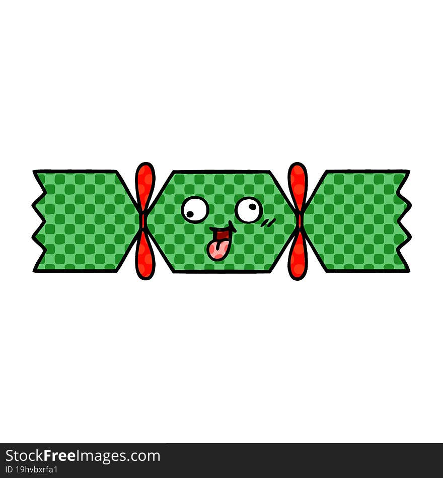 Comic Book Style Cartoon Christmas Cracker