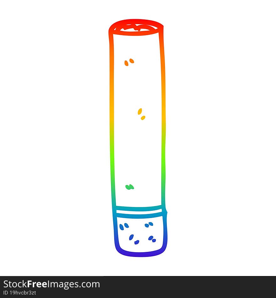 rainbow gradient line drawing cartoon tobacco cigarette