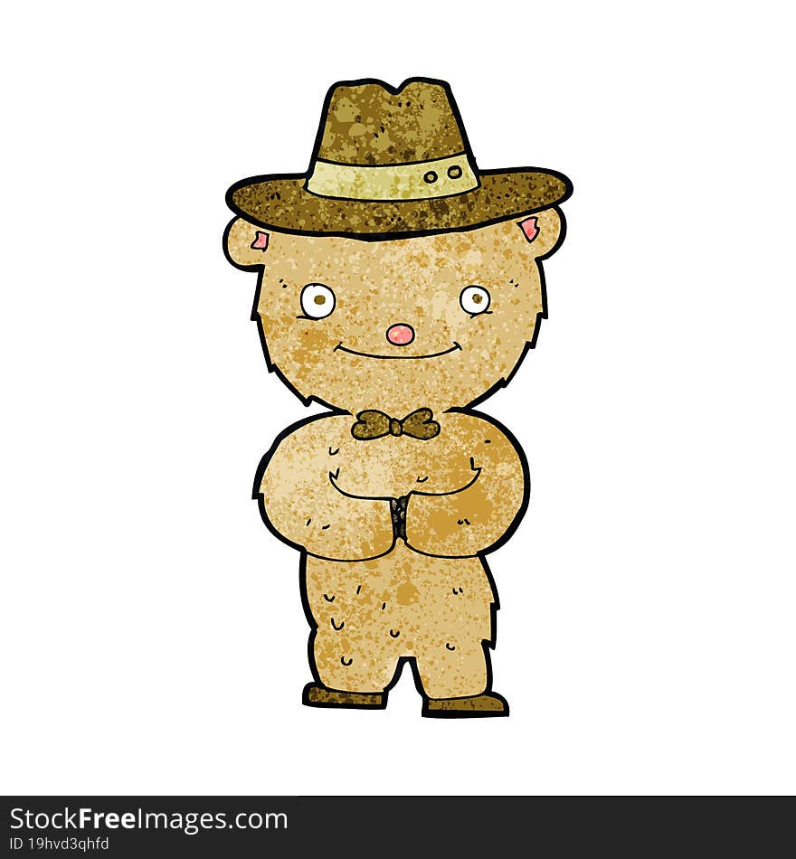 cartoon bear in hat