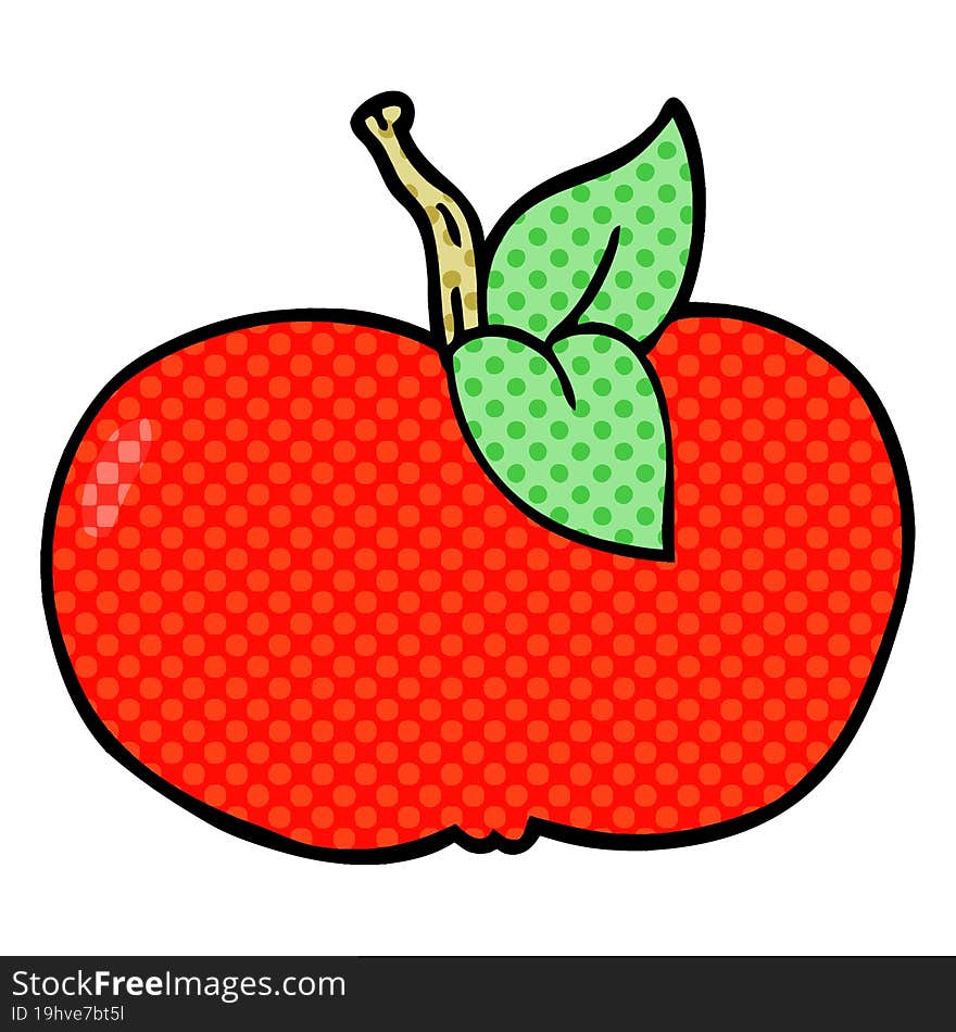 Cartoon Doodle Juicy Apple