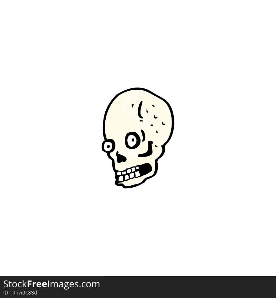 cartoon spooky skull