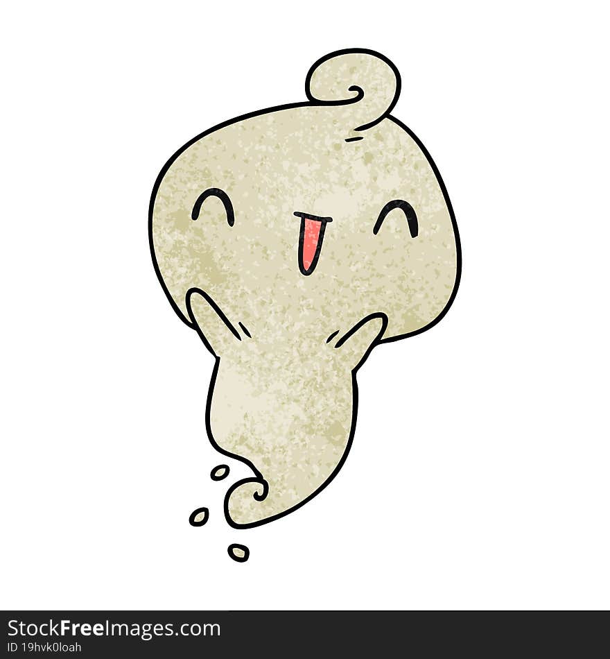 textured cartoon kawaii cute dead ghost