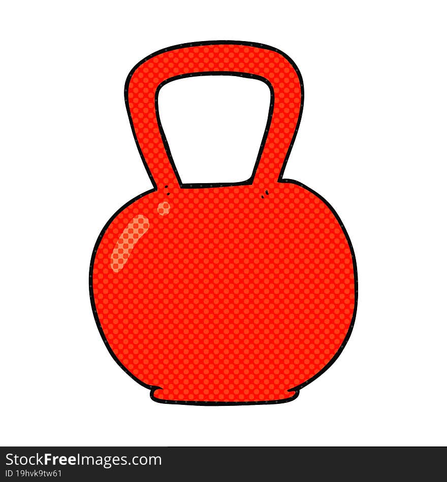 cartoon kettle bell