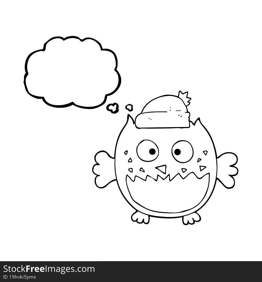 Thought Bubble Cartoon Owl