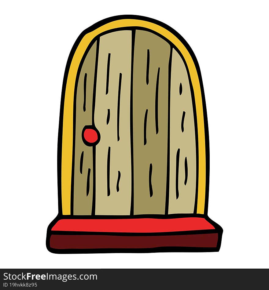 cartoon doodle round doorway