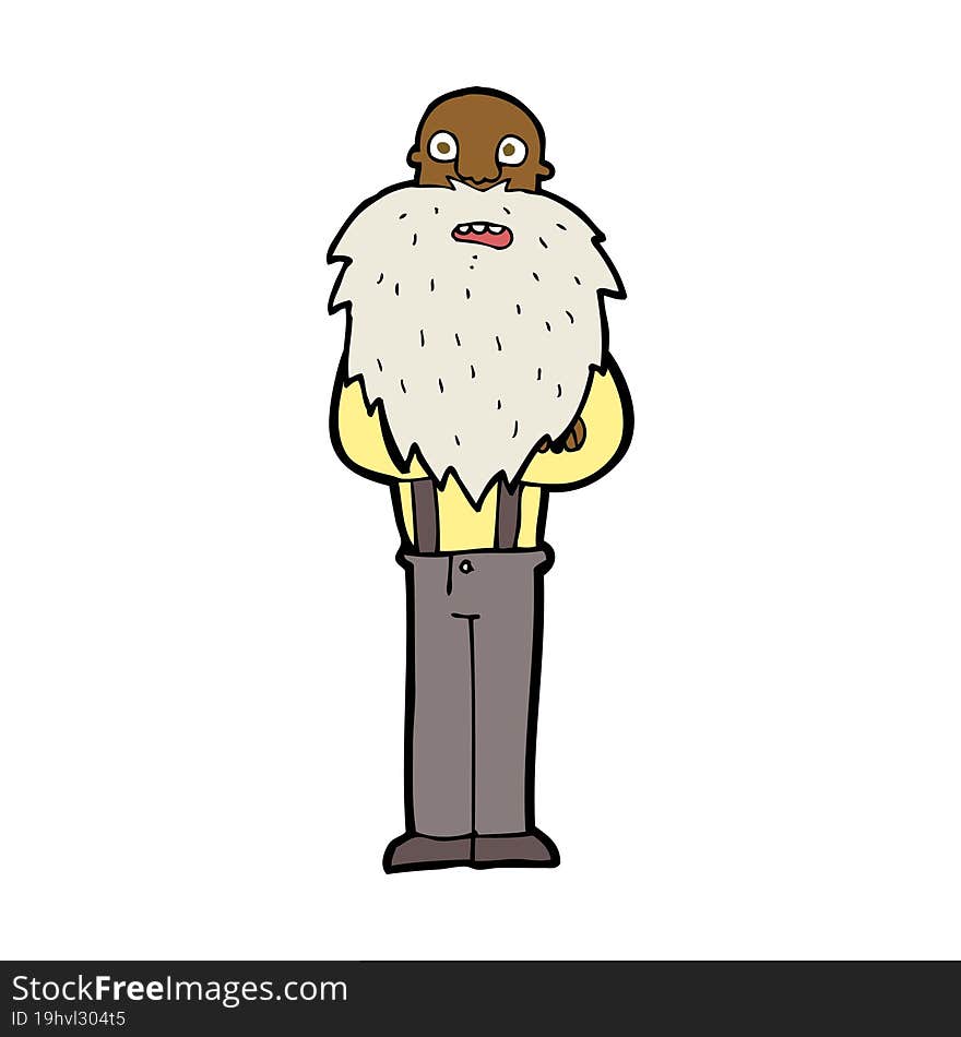 cartoon bearded old man