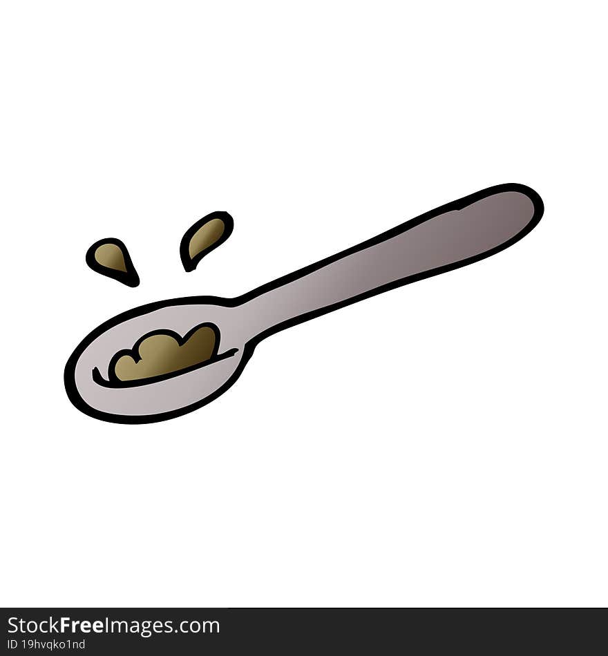 cartoon doodle ladle of food