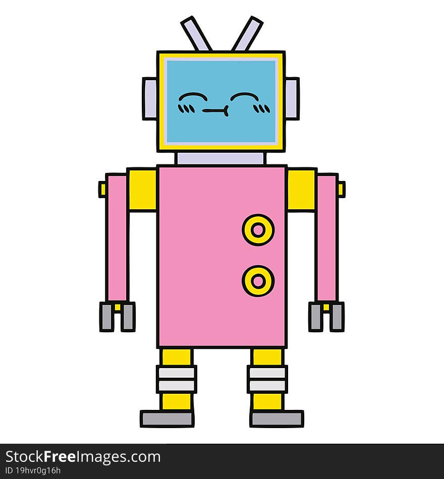 cute cartoon of a robot. cute cartoon of a robot