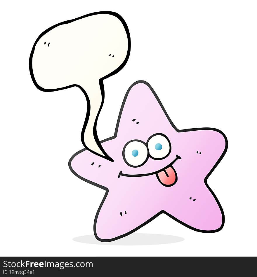 speech bubble cartoon starfish