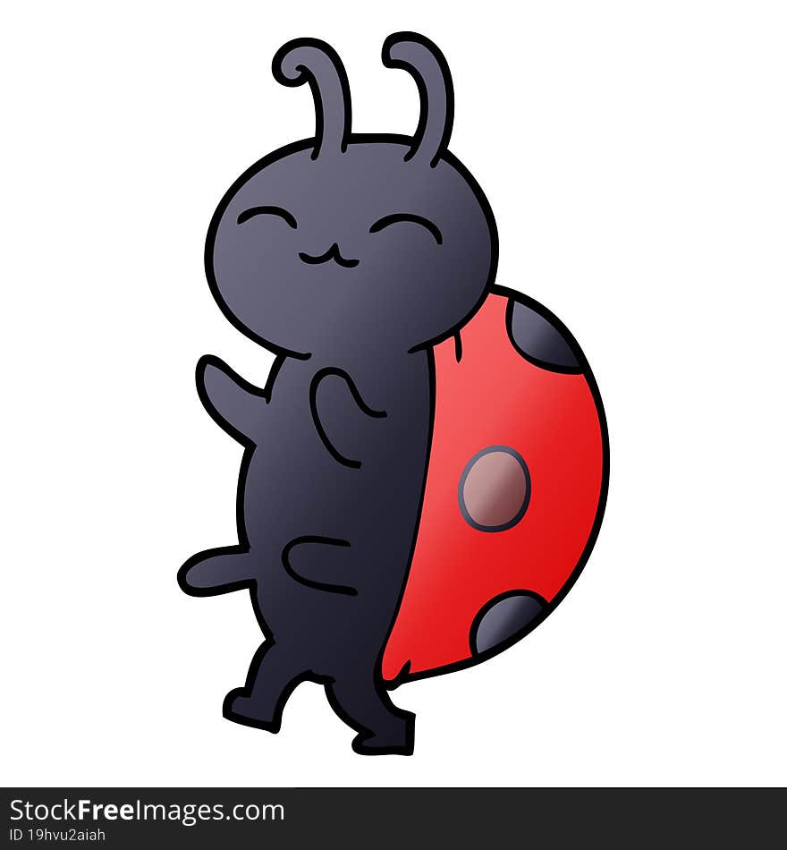 cute cartoon doodle ladybug