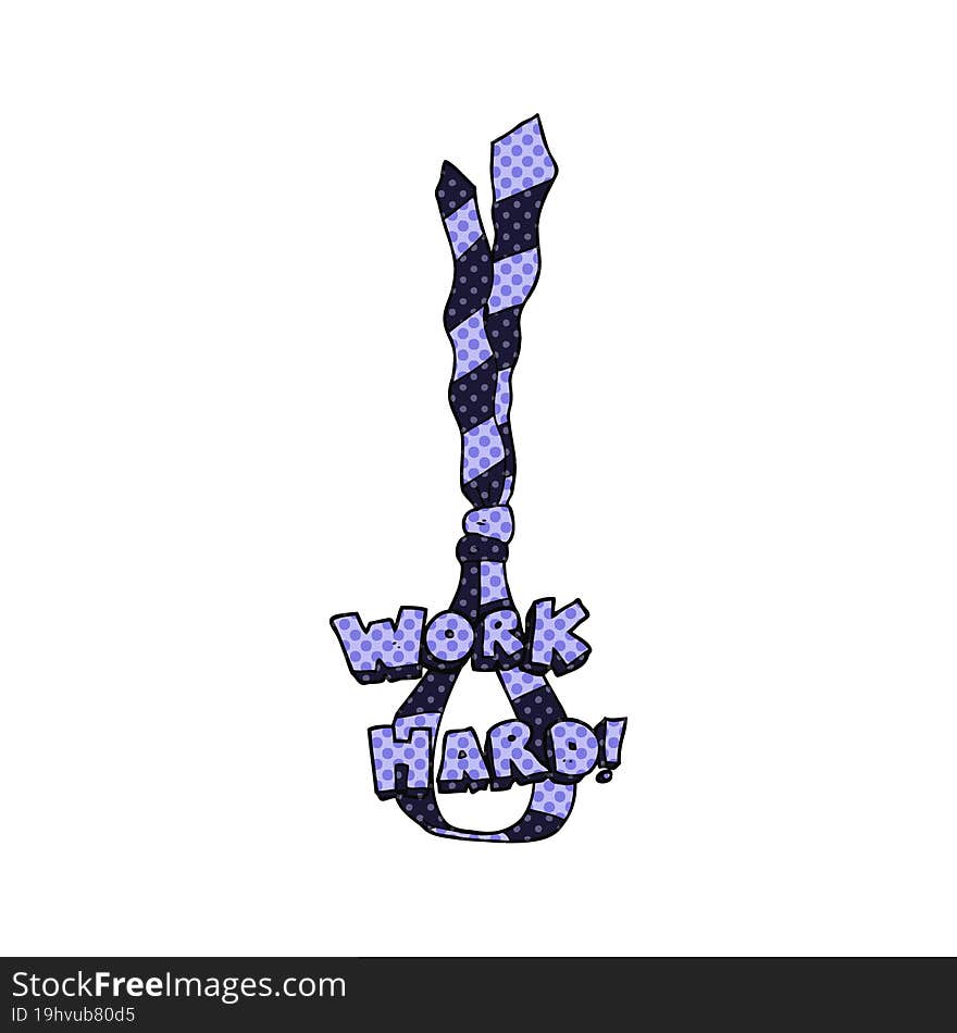 freehand drawn cartoon work hard symbol