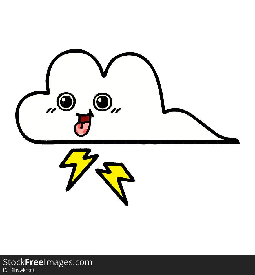 comic book style cartoon storm cloud