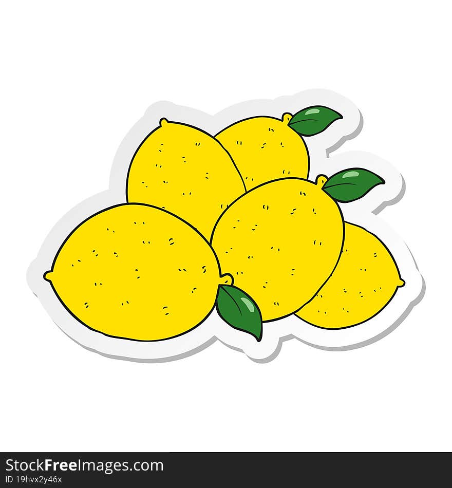 sticker of a cartoon lemons