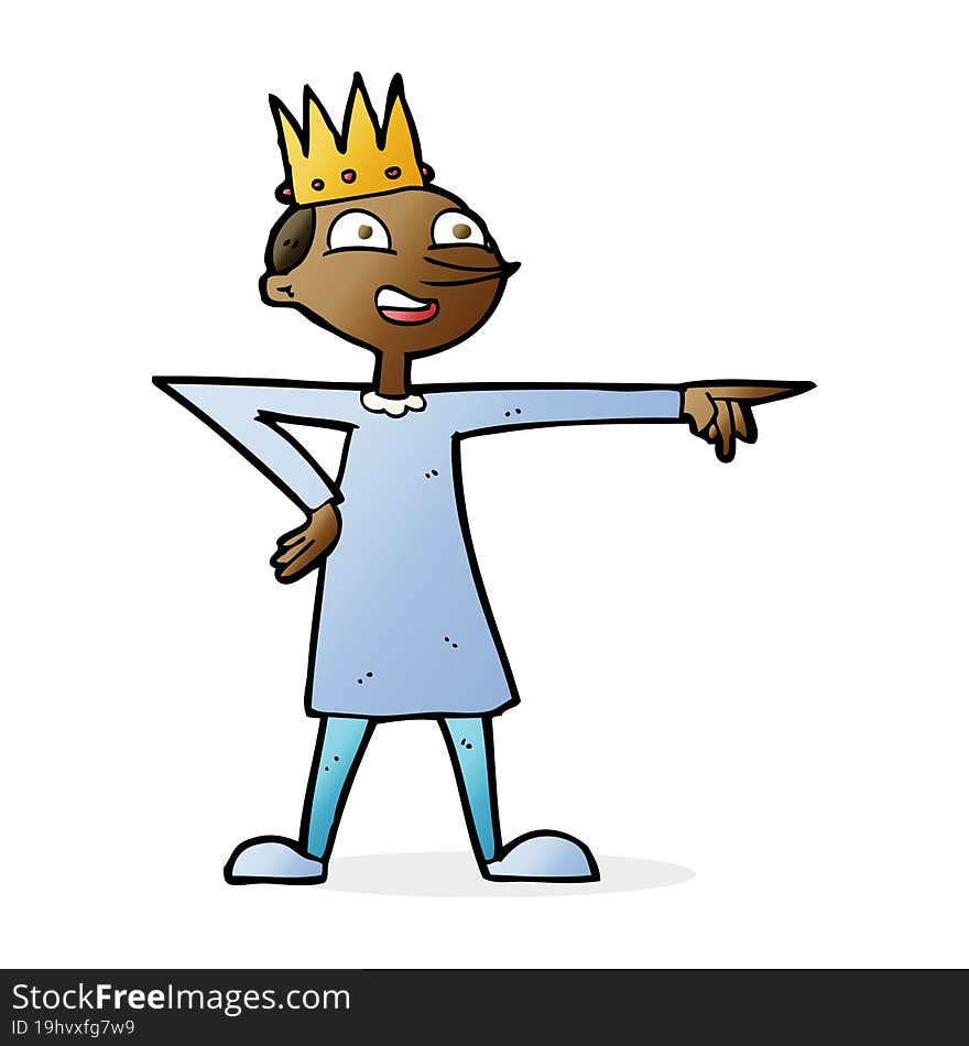 cartoon pointing prince