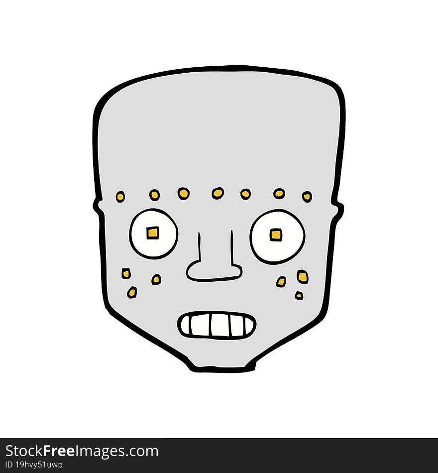 Cartoon Robot Head