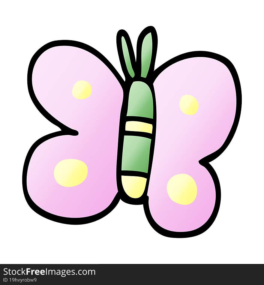 cartoon doodle butterfly