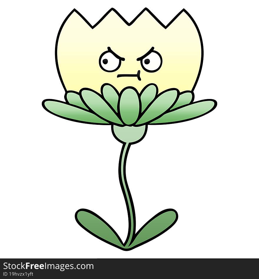 gradient shaded cartoon of a flower