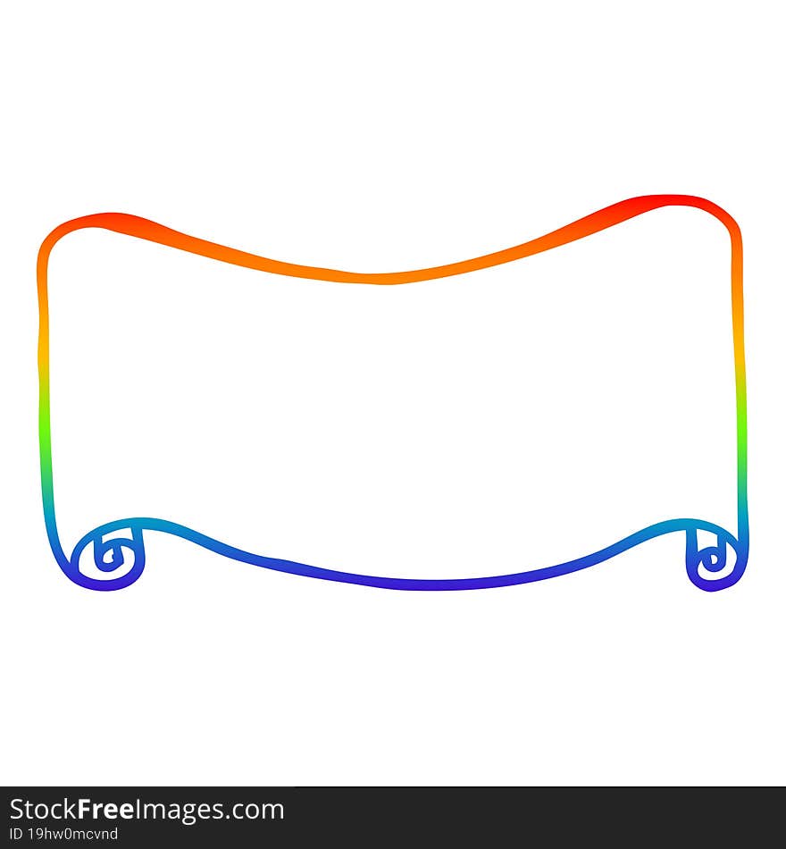 rainbow gradient line drawing cartoon banner