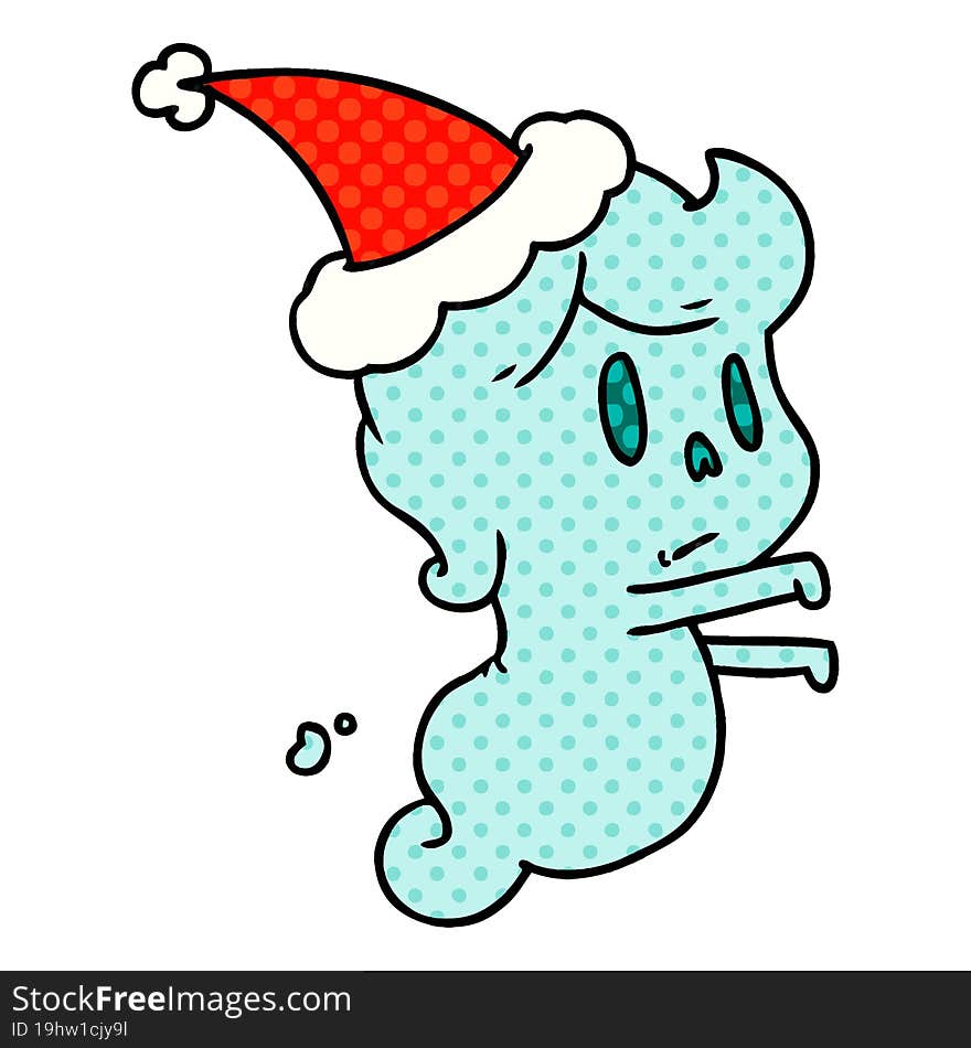 Christmas Cartoon Of Kawaii Ghost