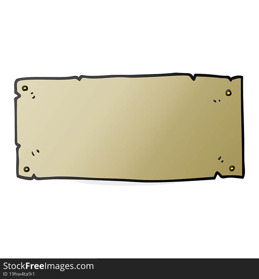 Cartoon Blank Sign