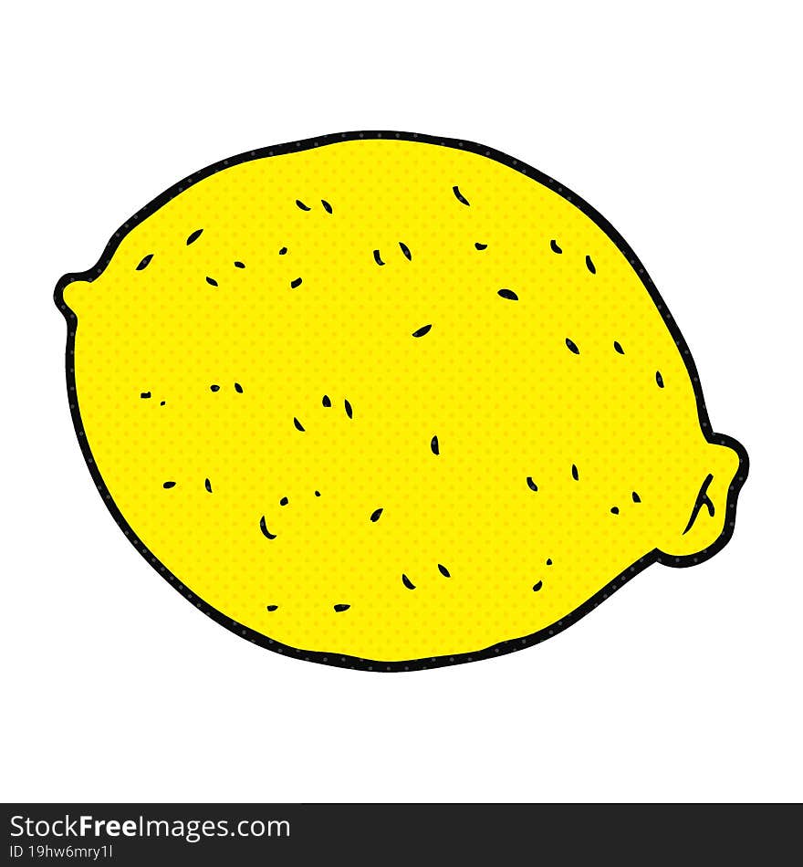 freehand drawn cartoon lemon