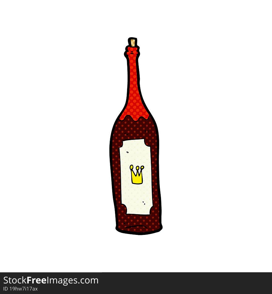 cartoon wine bottle