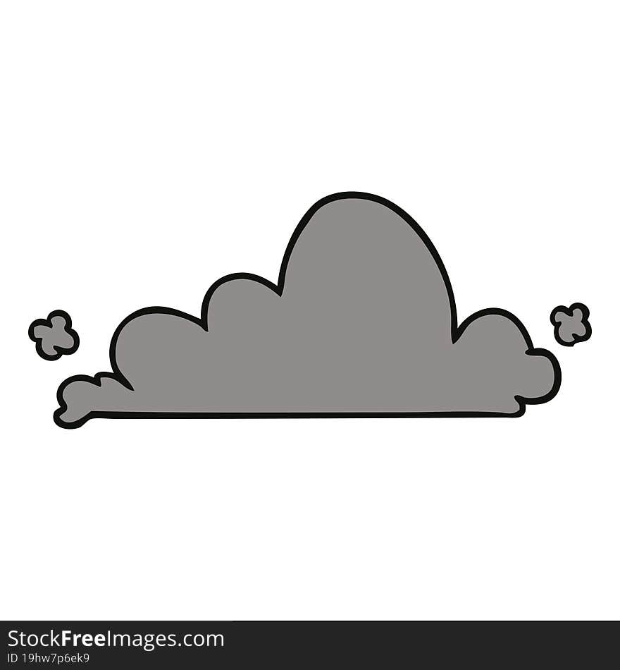 Cartoon Doodle Of A White Cloud