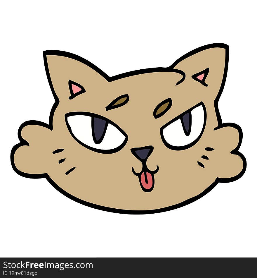 cartoon doodle of a cats face