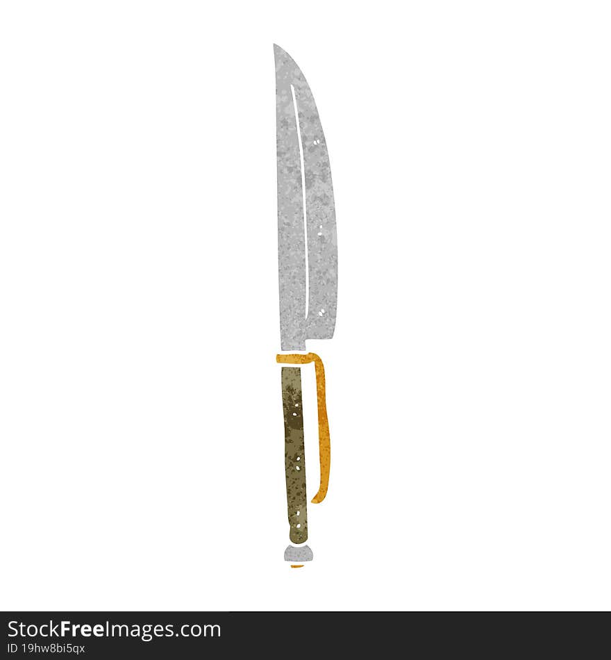 retro cartoon knife