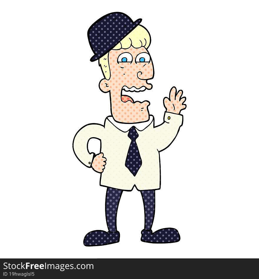 cartoon businessman