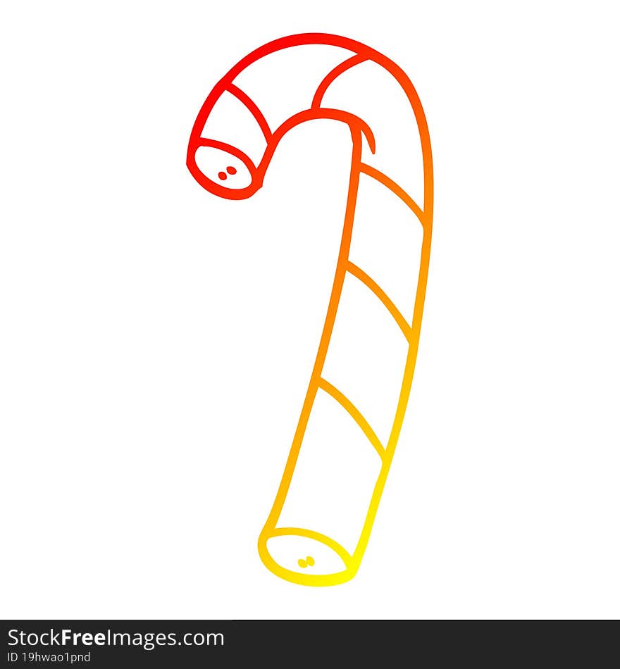 Warm Gradient Line Drawing Cartoon Pink Candy Canes