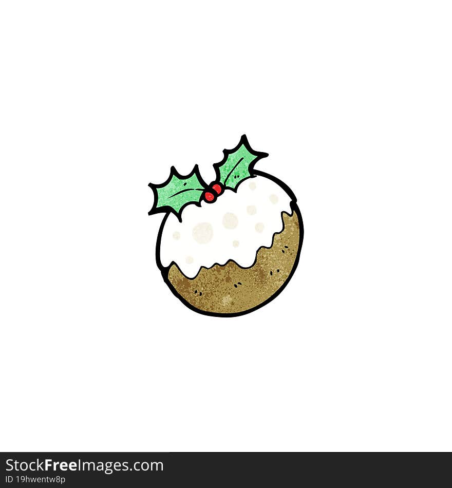 cartoon christmas pudding