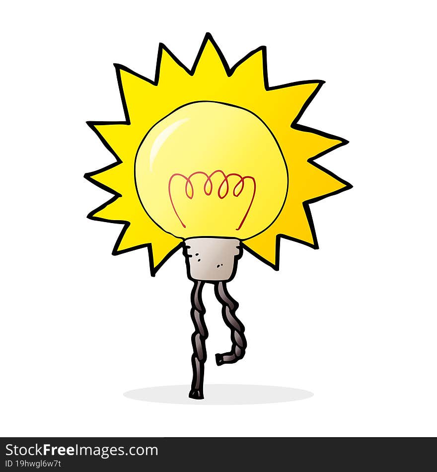 cartoon light bulb