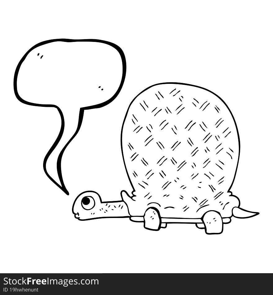 speech bubble cartoon tortoise