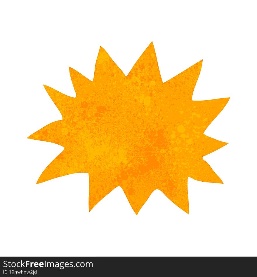 retro cartoon simple explosion symbol