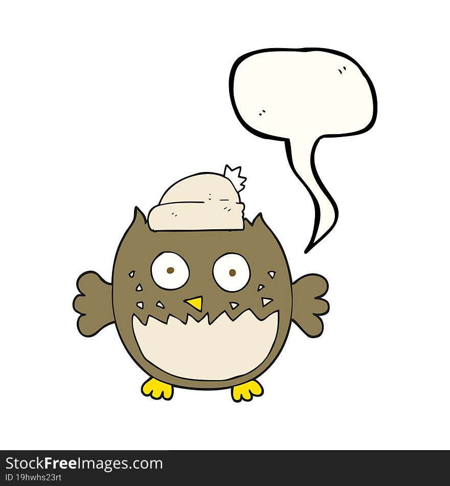 speech bubble cartoon owl