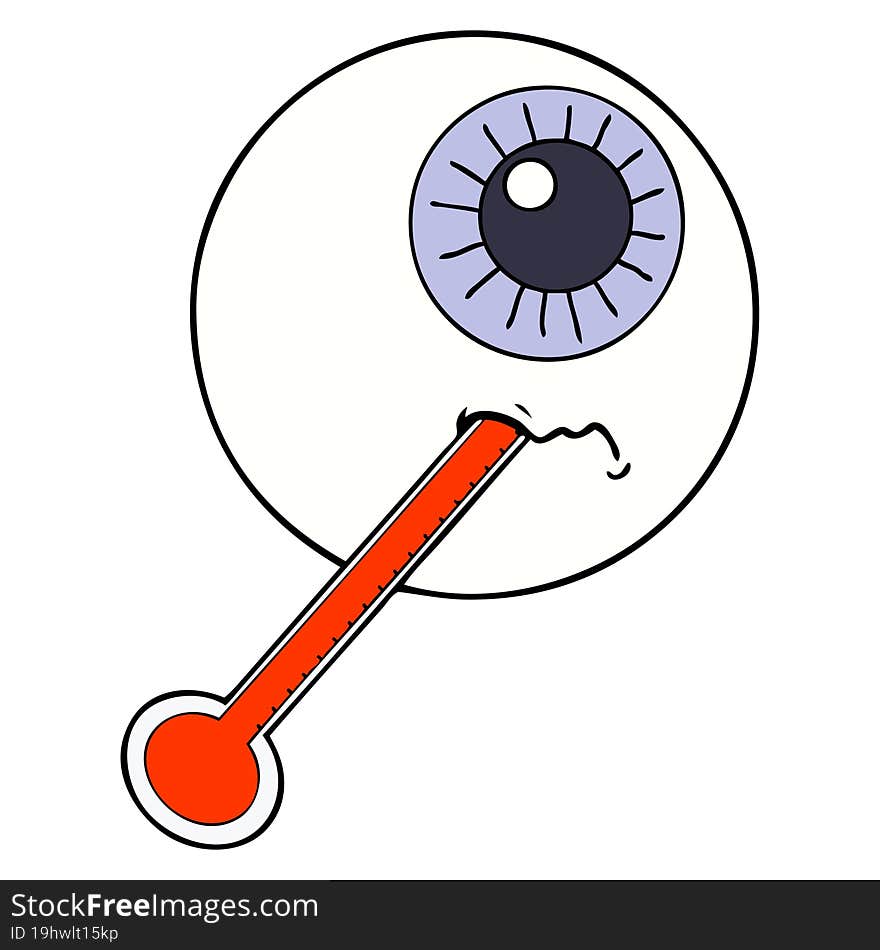 cartoon ill eyeball. cartoon ill eyeball