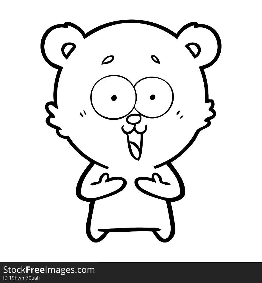 laughing teddy  bear cartoon. laughing teddy  bear cartoon