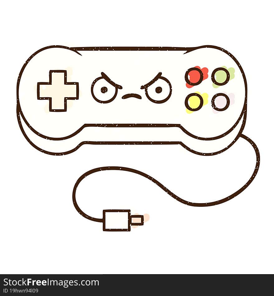 Game Controller Chalk Drawing