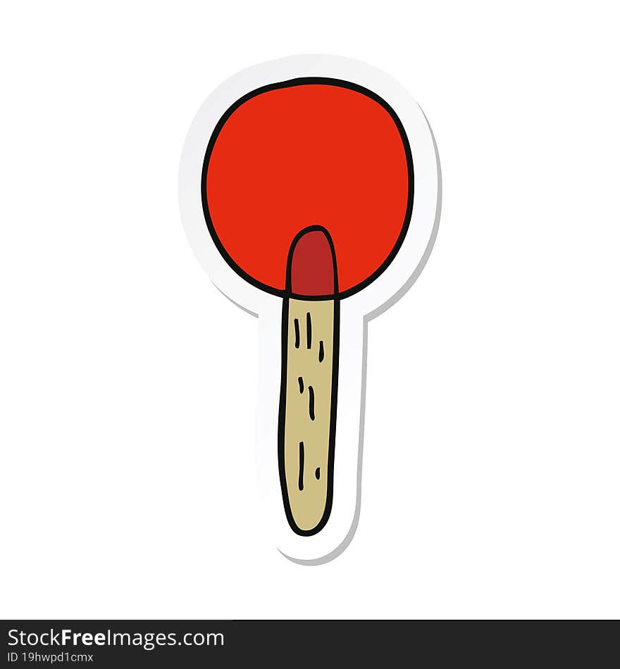 sticker of a cartoon candy lollipop