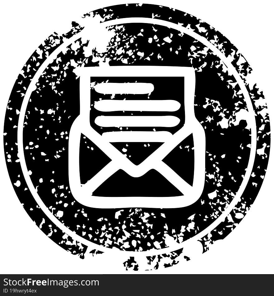 envelope letter distressed icon