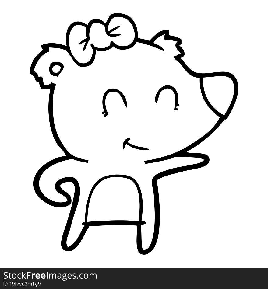 female bear cartoon. female bear cartoon