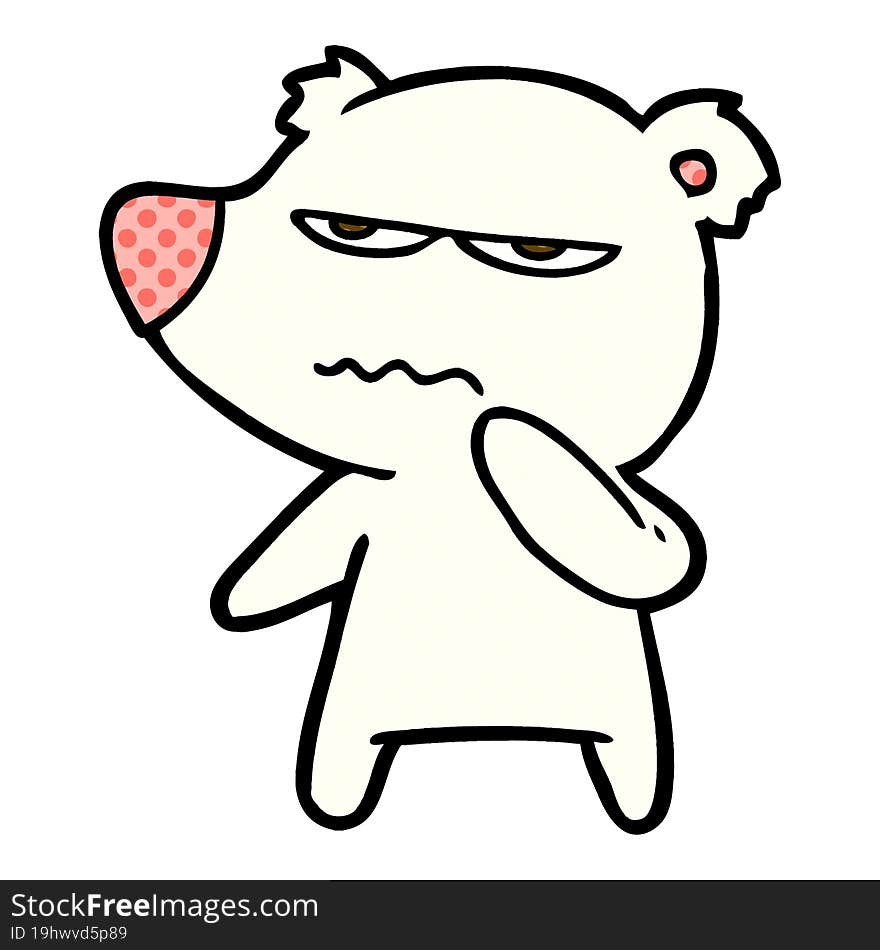 angry bear polar cartoon. angry bear polar cartoon