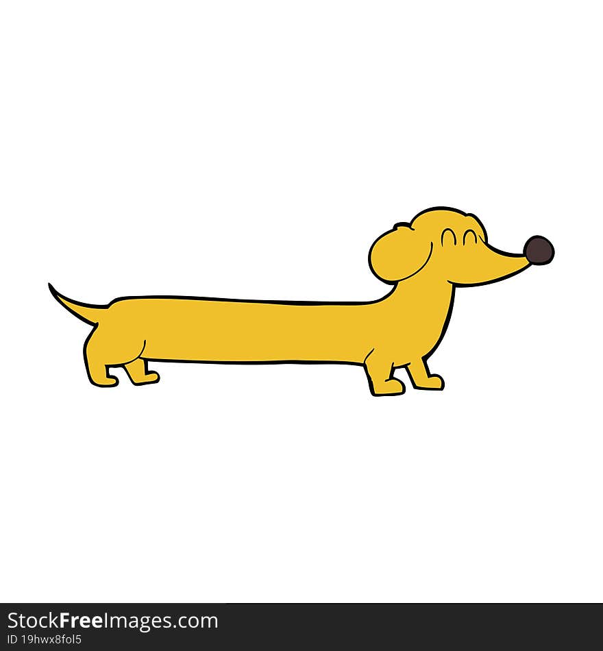 Cartoon Dachshund